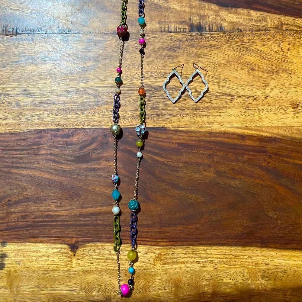 Statement necklace and earrings